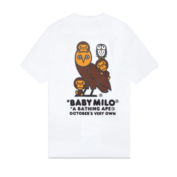 OVO x Bape Baby Milo T Shirt White