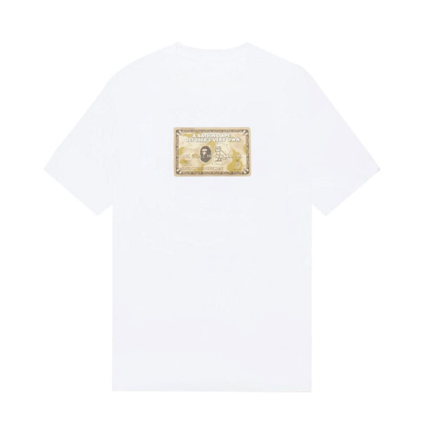 OVO x Bape Gold Card T Shirt White